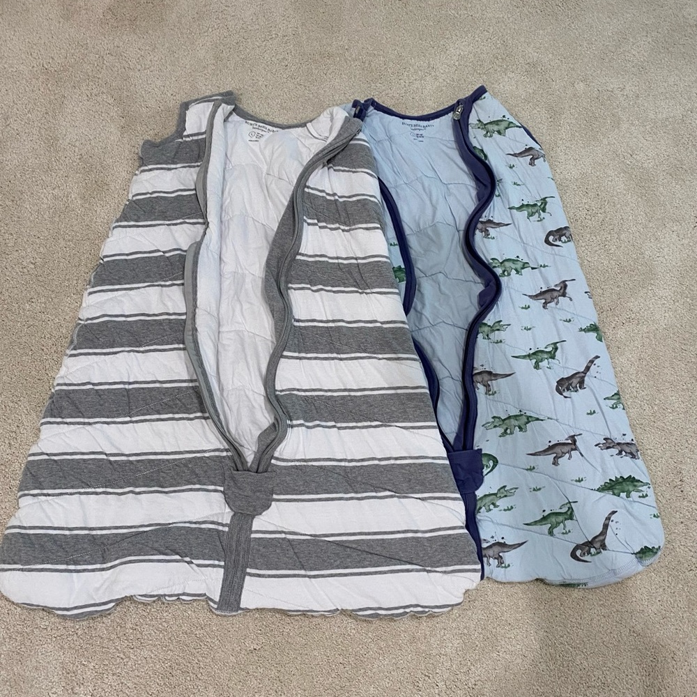 2 Burts Bees Baby, Size L, TOG 1.5 sleep sacks/wearable blanket